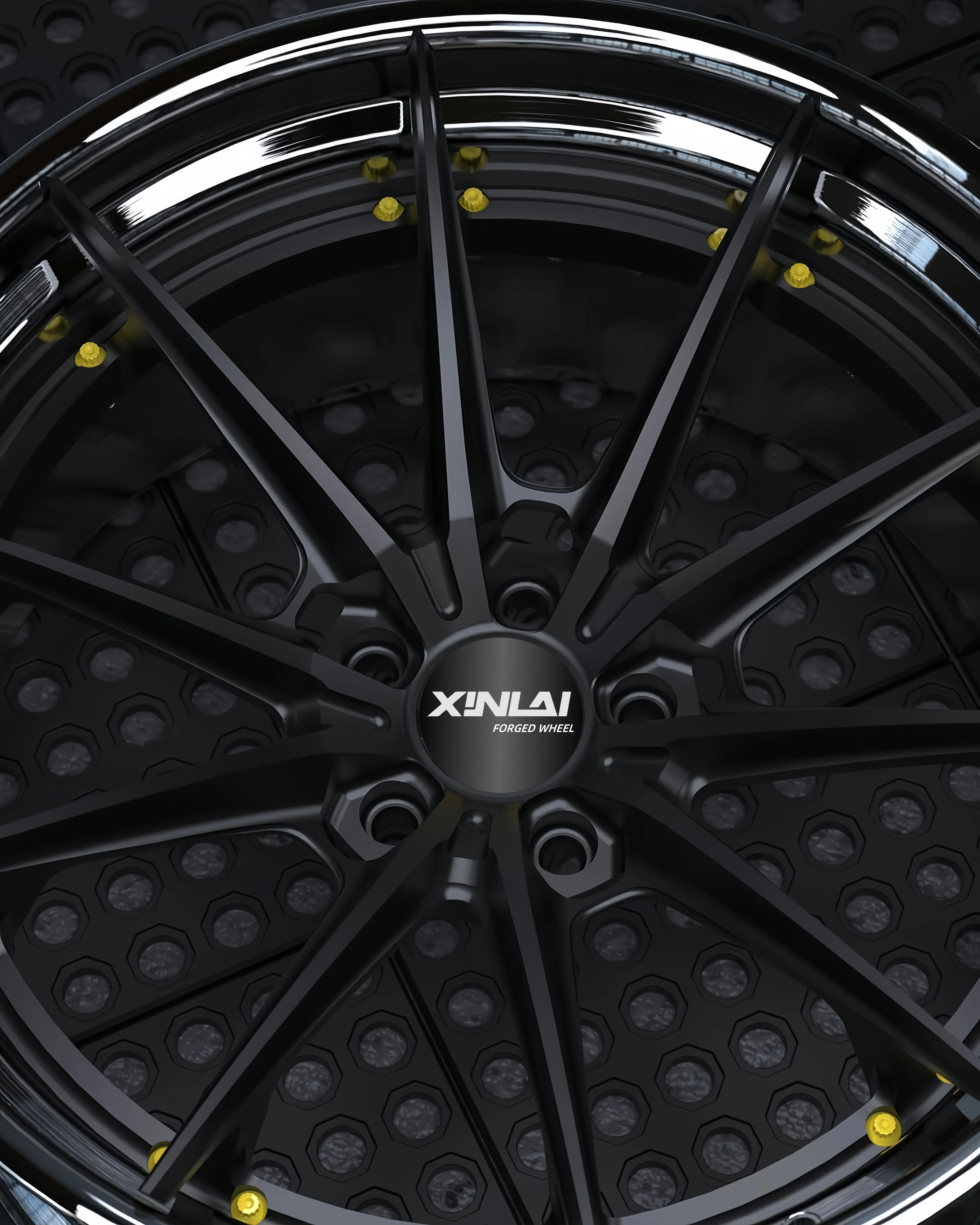 XINLAI Custom Deep Concave 5X120/114.3 18-22 Inch 2 Piece Passenger Car Aluminum Forged Wheel for Mercedes Benz Audi Porsche BMW - Image 4