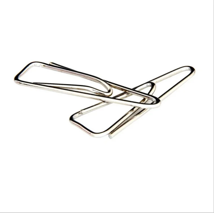 Треугольные круглые никелированные скрепки серебряные для бумаги ржавчина офисные канцелярские товары