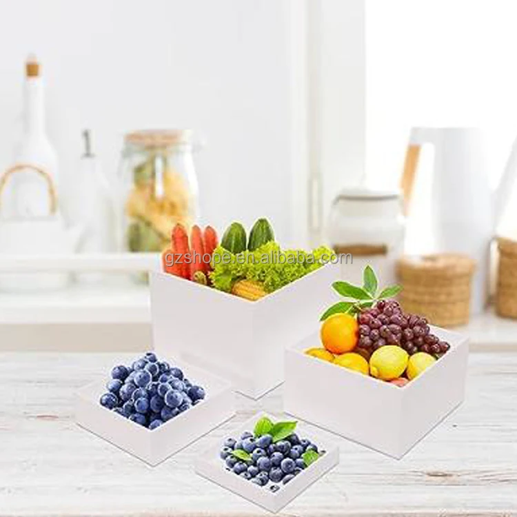 SHP Factory Custom Acrylic Display Cube Sets Wedding Party White Acrylic Catering Buffet Risers For Food Display Stand