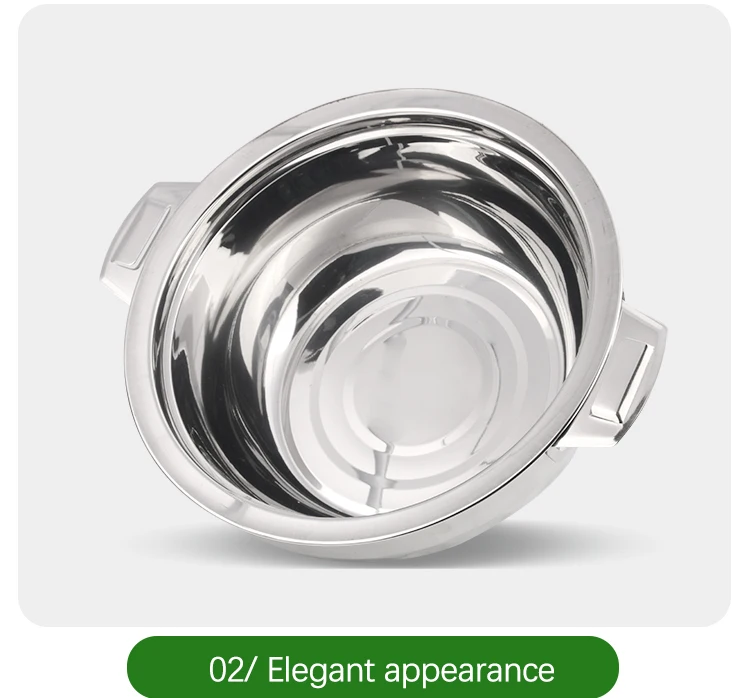 Hongyuan New Stainless Steel Insulated Casseroles Hot Pot Sets 1/2/3/5l