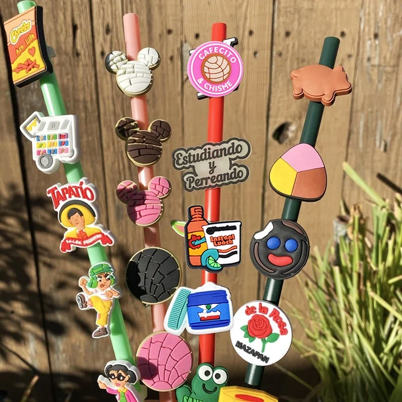 Mexican Theme Frida Straw Toppers Mold Silicone Plugs Chickfila Straw