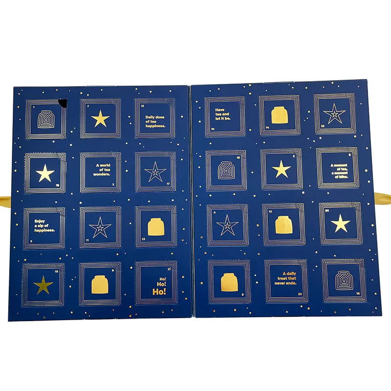 Factory Wholesale Christmas Luxury Advent Calendar Packaging Box Cosmetic Advent Calendar With Drawers Box factory