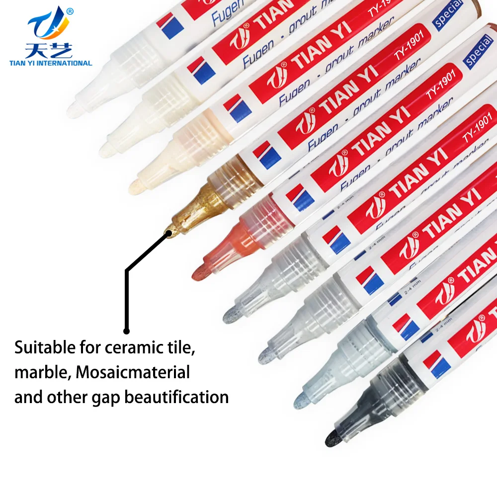 White Color Tile Grout Marker Repair Wall Pen White Grout Marker Odorless  Non Toxic For Tiles Floor 1pc