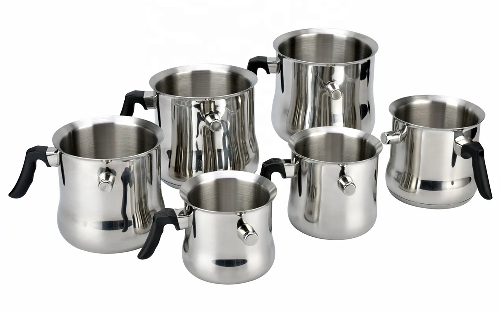 Multifunction Double Wall Stainless Steel Whistling Milk Boiler Pot
