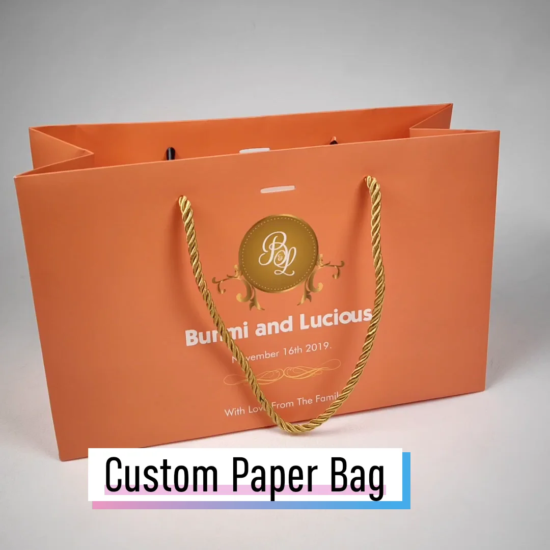Sencai Paper Bags For Cosmetics Luxury Paper Boutique Shopping Bags