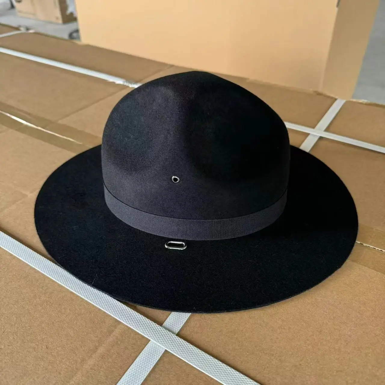 Color As Request Wool Felt Campaign Drill Sergeant Instructor Hat 4 Dent Forest Ranger Hat Adult Trooper Movie Theater Hat