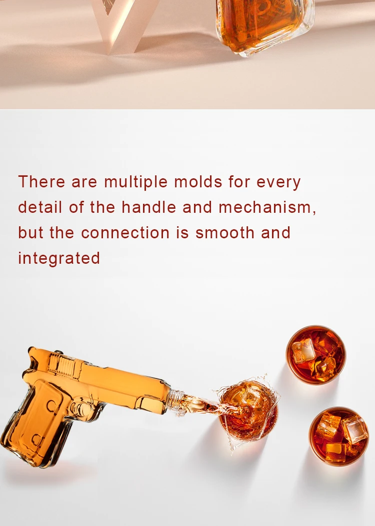 Transparent Ak 47 Gun Shaped Tequila Glass Liquor Vodka Bottle For