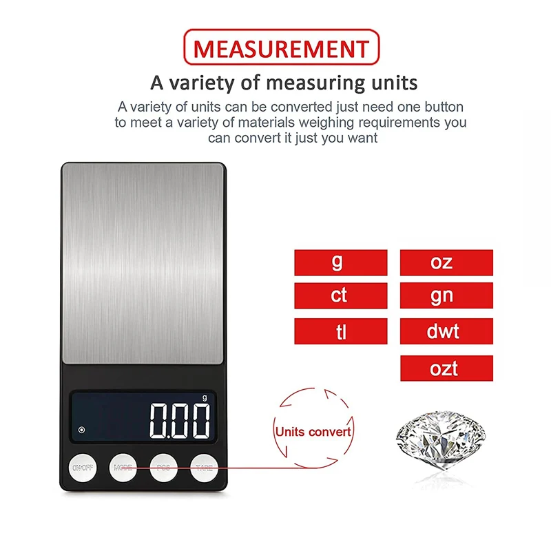 UNIWEIGH Travel Digital Pocket Scale 200g x 0.01g Digital Gram