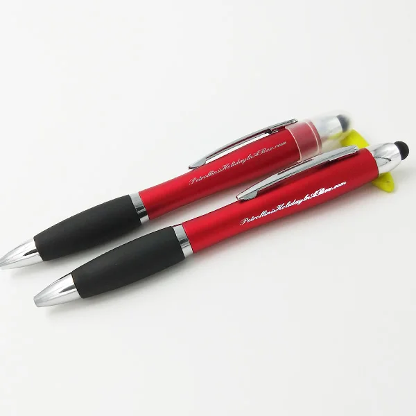 Custom Logo Laser Engrave Branded Ballpoint Pen with LED Light with Low min Order