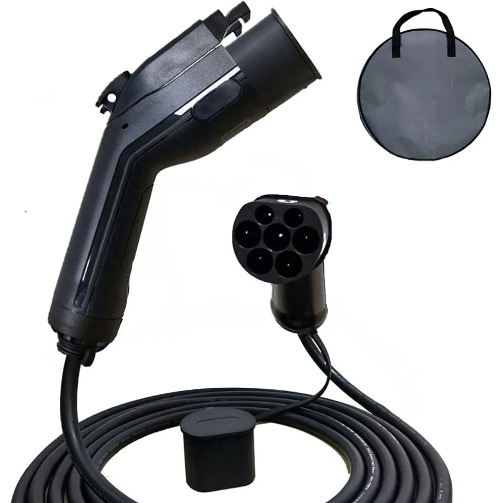 Type 2 Charging Cable 10M Type 2 to Type 2 EV 32A Electric Vehicle Charging Cable Single Phase Mode 3 7.4KW with Free Bag