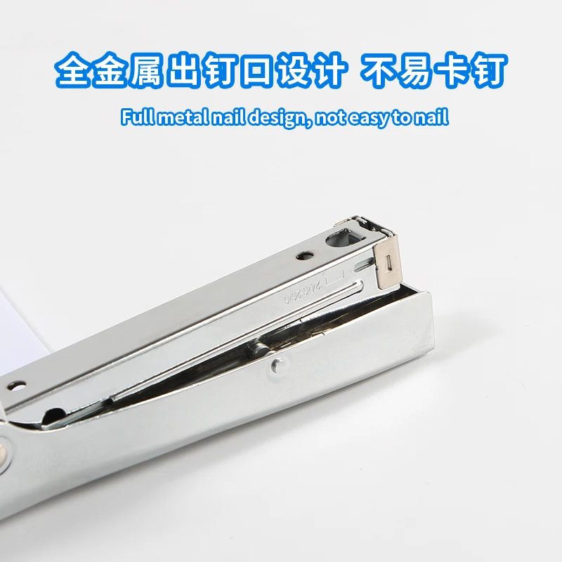 Оптовая продажа, бесплатный образец, недорогой степлер с индивидуальным логотипом, металлический степлер с покрытием под заказ, роскошный степлер