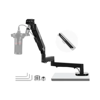 Neewer Low Profile Mic Arm Desk Mount, 360 Swivel Boom Arm with Pneumatic Damping Adjustable, Cable Management, Compatible