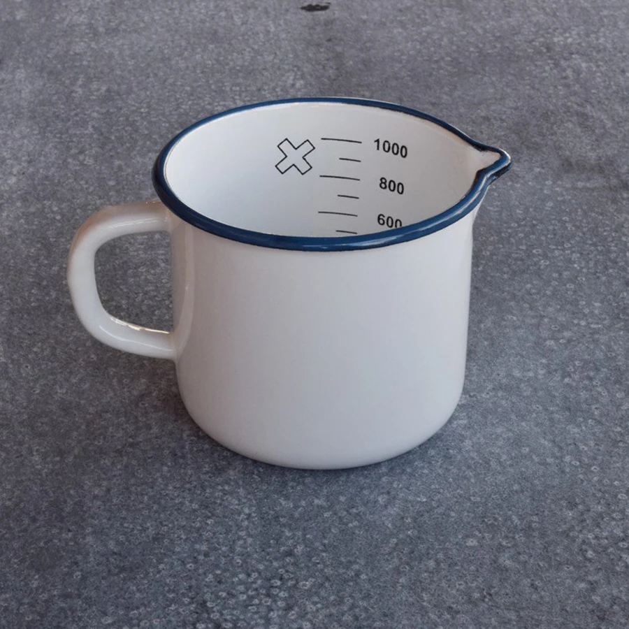 Custom 500ml Red Bulk Ceramic Enamel Stainless Metal Steel Measuring Cat Penguin Elephant Pet Cup