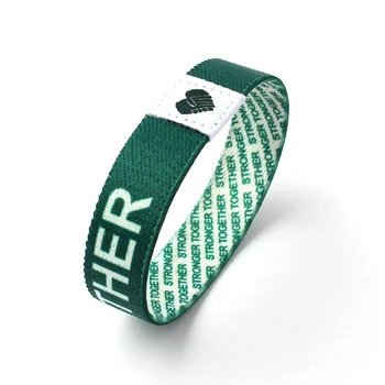High Quality Fashion Polyester Fabric Elastic Wristband And Bracelet For Event