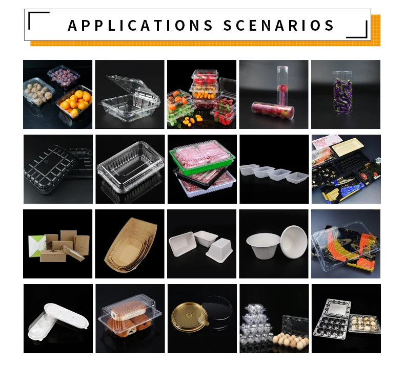 Custom Transparent Plastic Fruit Container With Handle,Clear Portable Plastic Takeaway Fruit