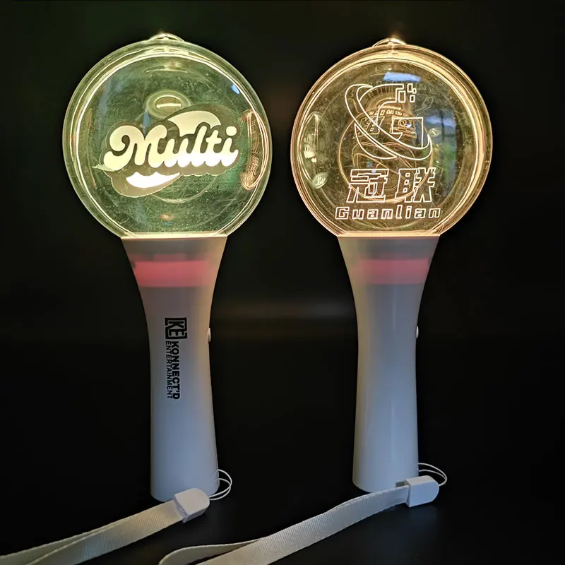 Party Favor Custom Logo Kpop Light Stick LED Glowing Ball Stick for Concert