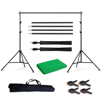 KAZHI 2*3m Background Frame Backdrop Stand Photography 3*3m Backgrounds fabric Black Red White Gray Green Screen Photo Props kit