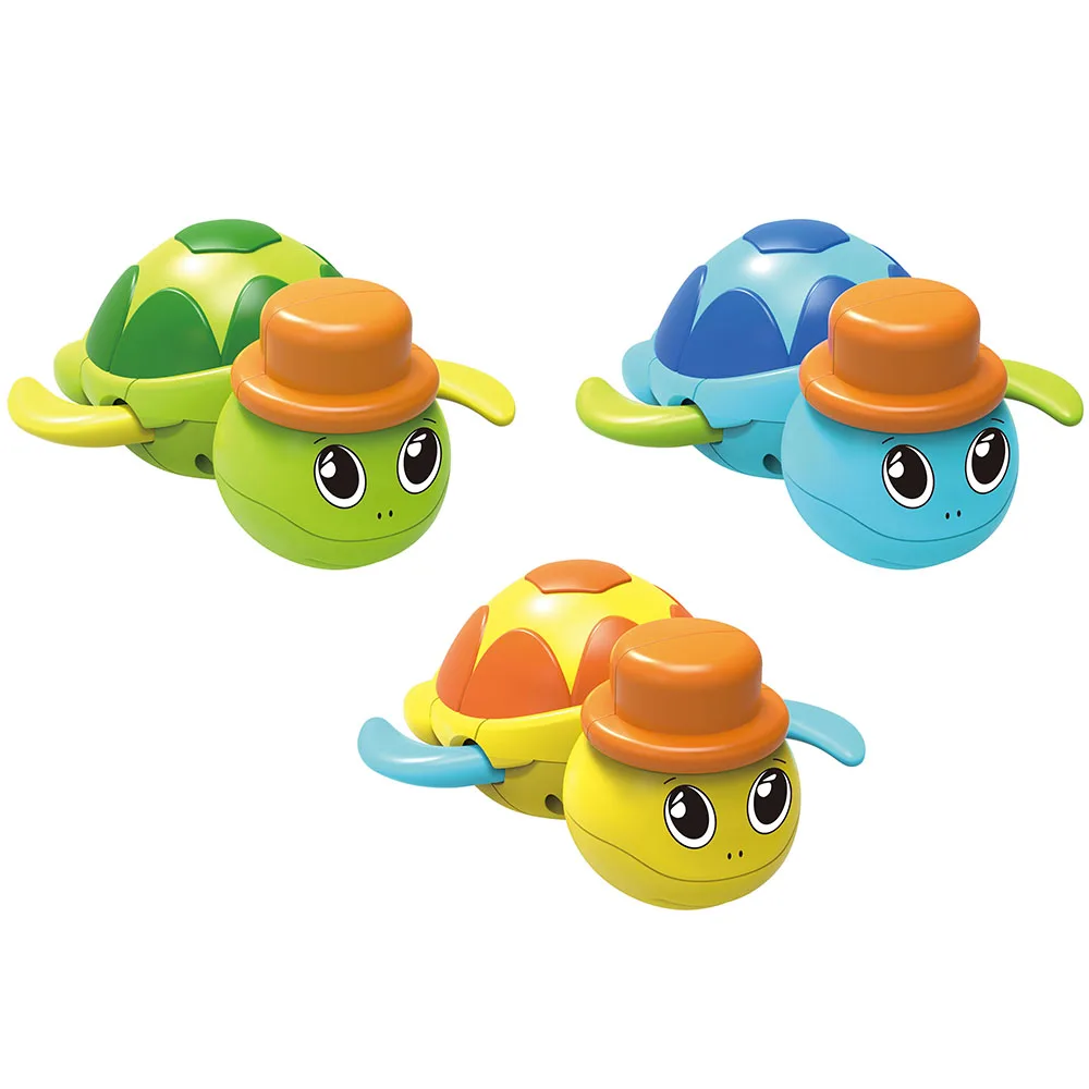 Мультяшные милые детские Игрушки для ванны, маленькая черепаха для детей, 6 шт. в коробке