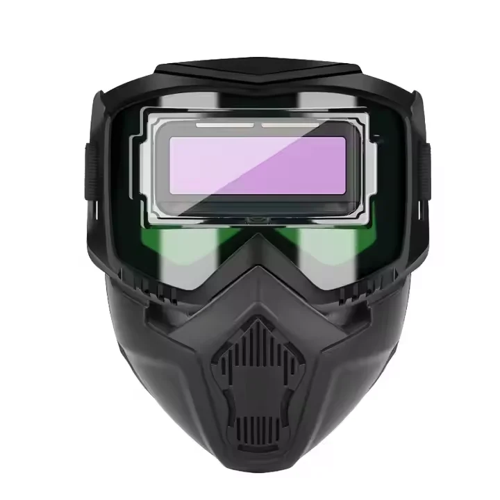 auto dimming motorcycle helmet GDM DEMON HYPERSONIC Bluetooth Matte Black / Tinted & Clear / Small scratch and REVO coating C6 Shield Outer- Photochromic Green