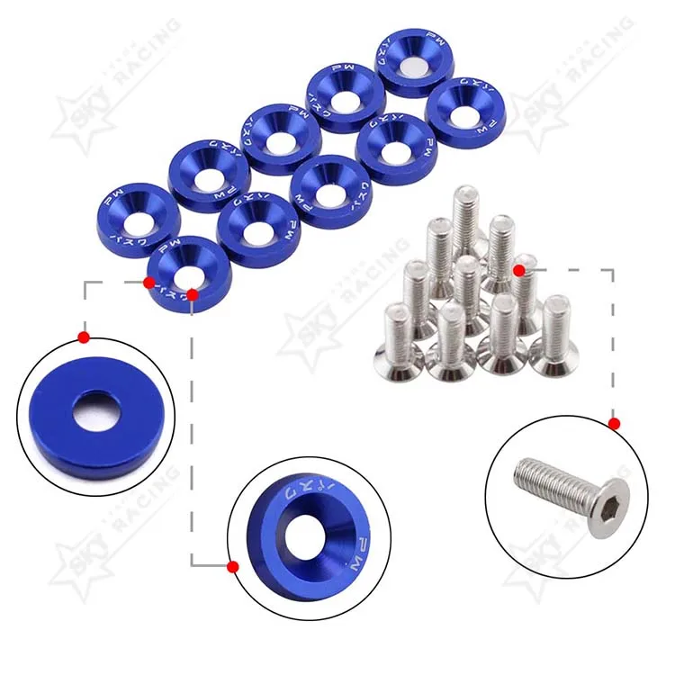 10pz Parafango Rondella Paraurti Rondella M6 Bulloni Motore Baia