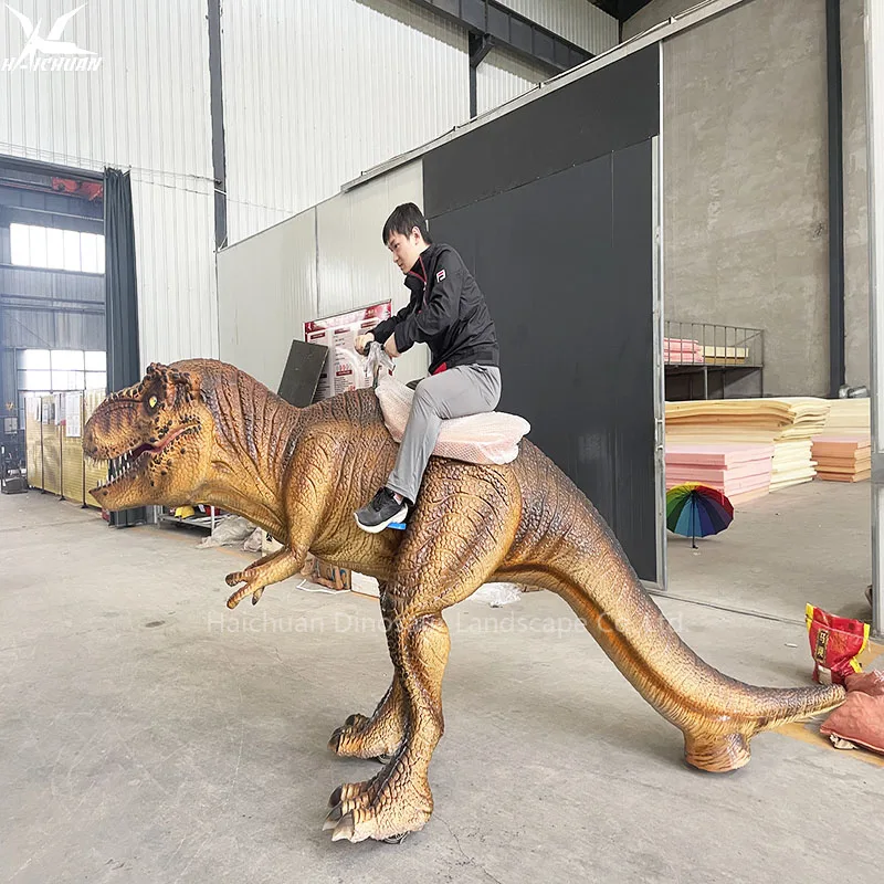 Golden Supplier Customized Realistic Electrical Tricycle Animatronic Walking Dinosaur Ride for Jurassic Amusement Theme Park