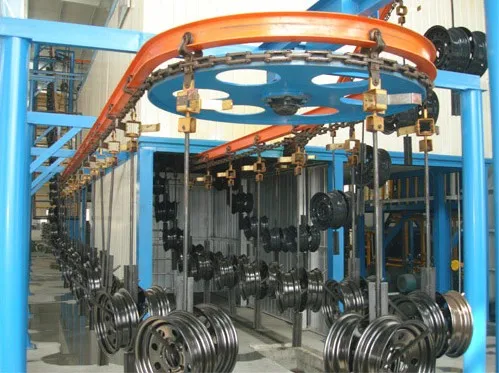 Overhead Conveyor Powder Coating Painting Line Plant
