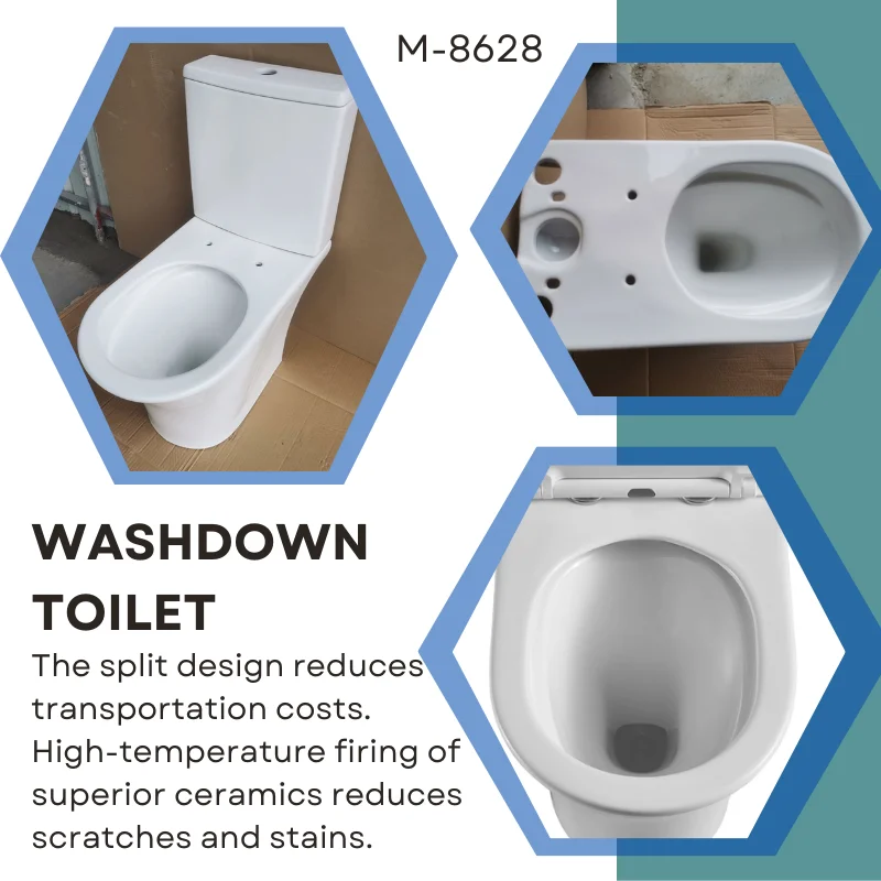 Bồn cầu gốm kiểu xả P-trap bán sỉ, toilet phòng tắm