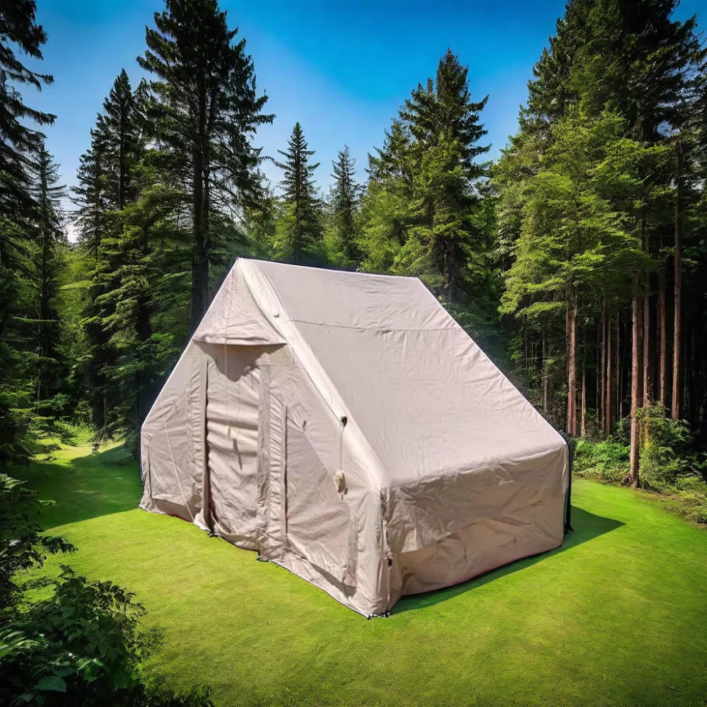 Large Portable PVC Composite Cloth Waterproof Air Tent for Family Travel Outdoor Camping Inflatable Cabin Tents