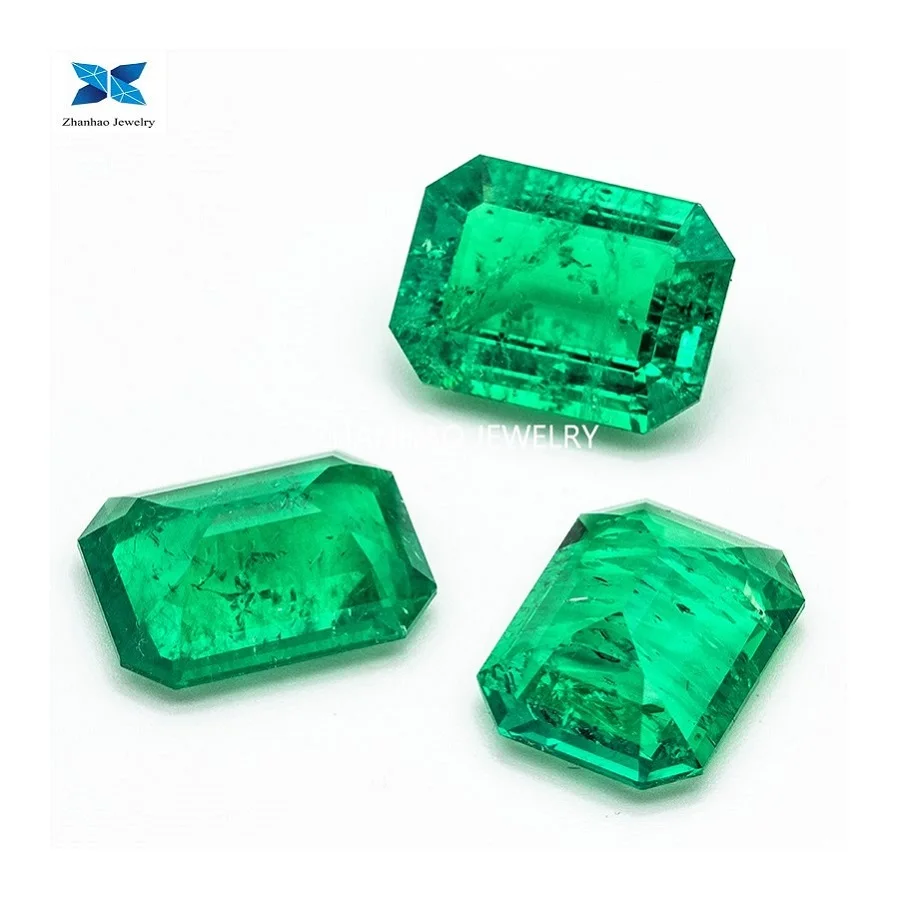 Colombian Emerald Stone Prices Synthetic Emerald Ring Gemstone VVS Clarity VVG Color