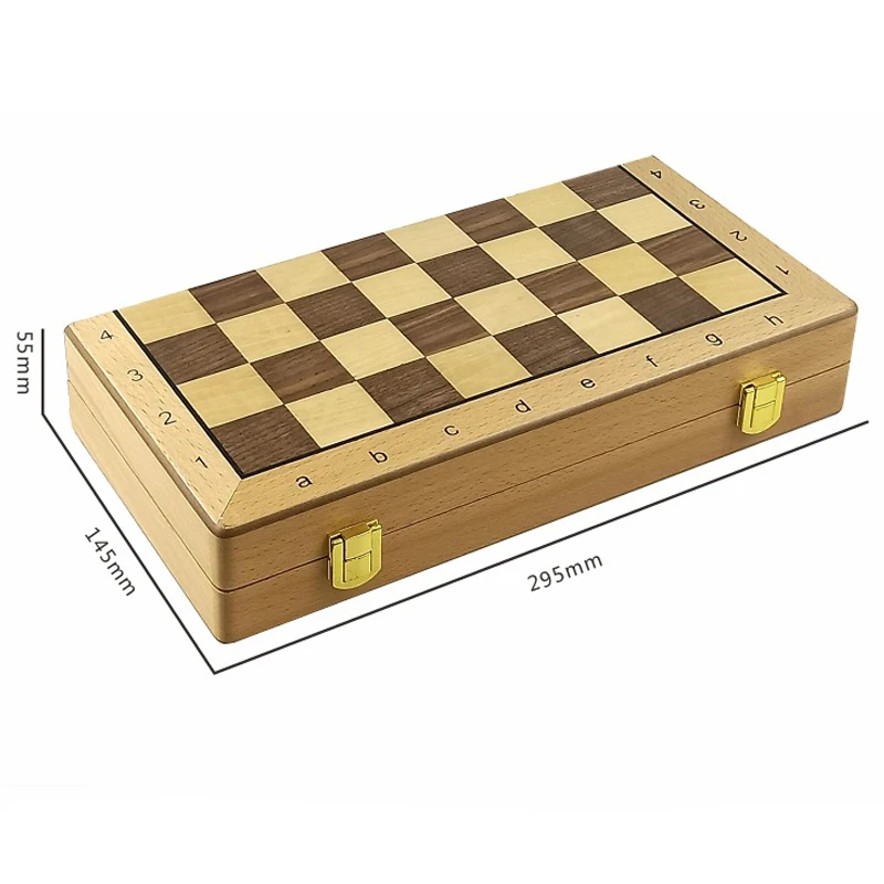 Индивидуальные складные деревянные шахматные наборы, настольная игра с кусками, деревянная шахматная доска EN-71 CPC, деревянная шахматная доска