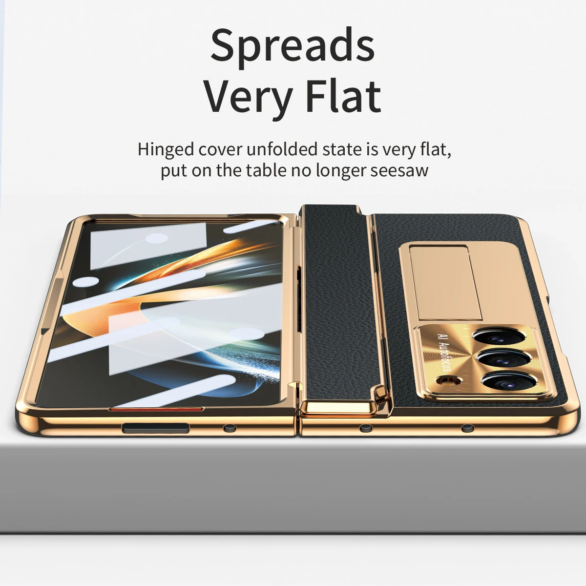 Galaxy Z Fold 5 Case With S Pen Holder & Screen Protector,For Samsung Fold 5 Case With Kickstand