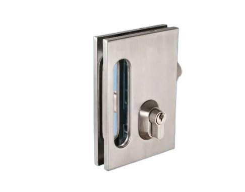 Стеклянная Дверная ручка замок из нержавеющей стали HEBO Hardware 8-12 мм Матовый никель CN;GUA Family механический ключ