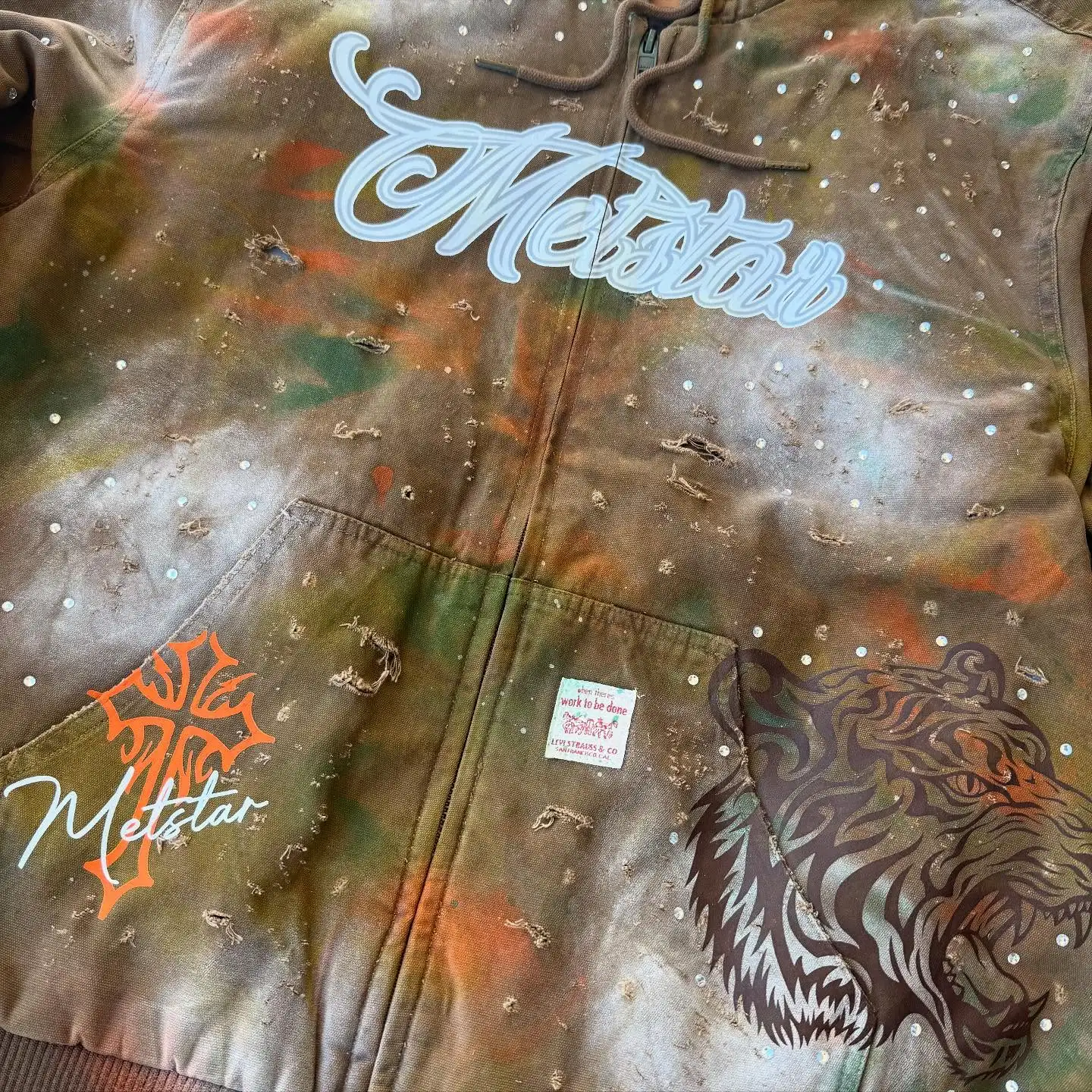 Custom Heavyweight Acid Wash Oversize Hoodie Sunfad Oversized Men Hoodie Rhinestone Reserve Seam Boxy Worn Effect Hoodie for Men gallery 2