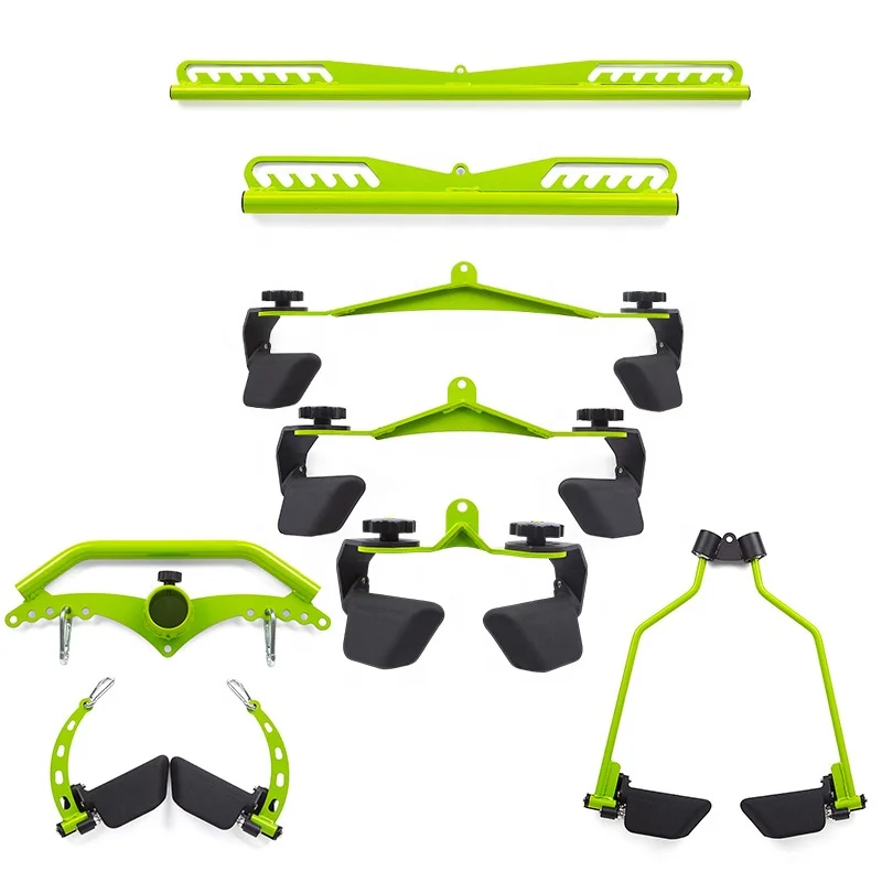 Gym Fitness Accessories Lat Pull Down Attachments T Bar V Bar Cable