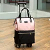 Pink swivel wheel single trolley bag