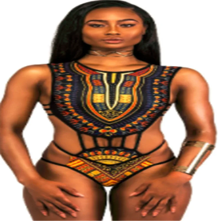 Indigenous African Totem National Wind With Short Sleeves Swimwear