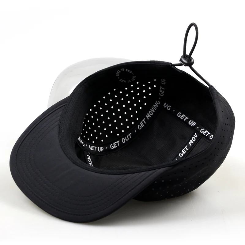 Fabric Polyester Running Camping Cap Hat Snapback Hats Baseball Sports Waterproof Nylon Blank 5 Panel Cap Camp Caps