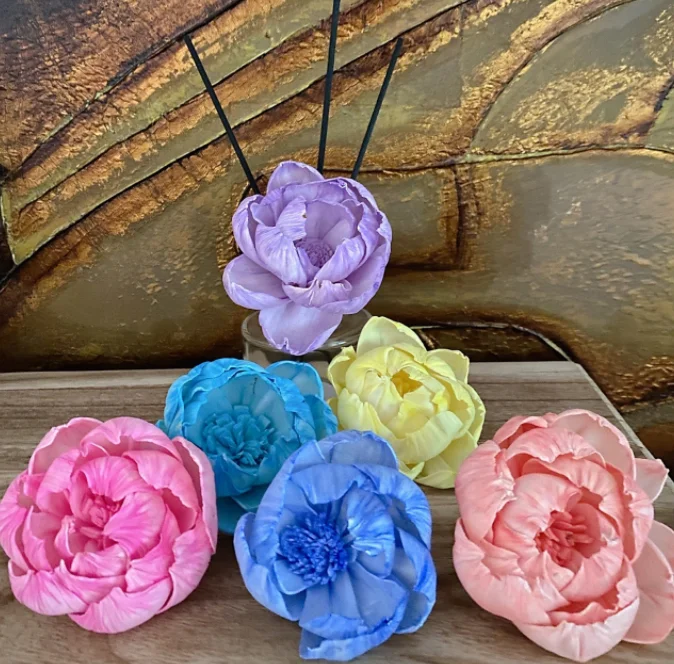 150 Fiori In Legno Naturali Per Decorazioni Fai Da Te | 3 Dimensioni, 6 Forme Con Foro Per Appendere | Ideali Per Matrimoni E Festività - 5