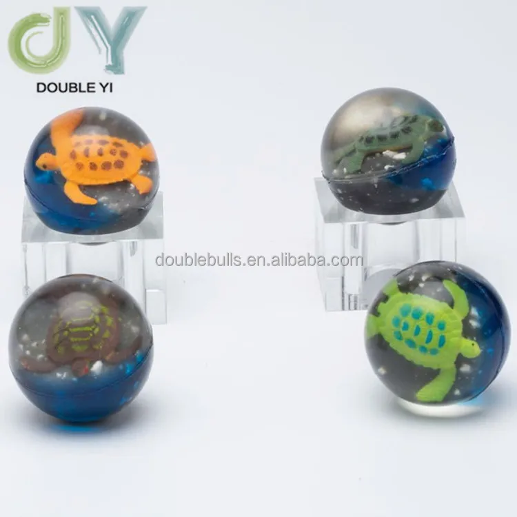 3d Doll Bouncing Ball Clear Rubber Bouncy Ball Toys With Animals Inside