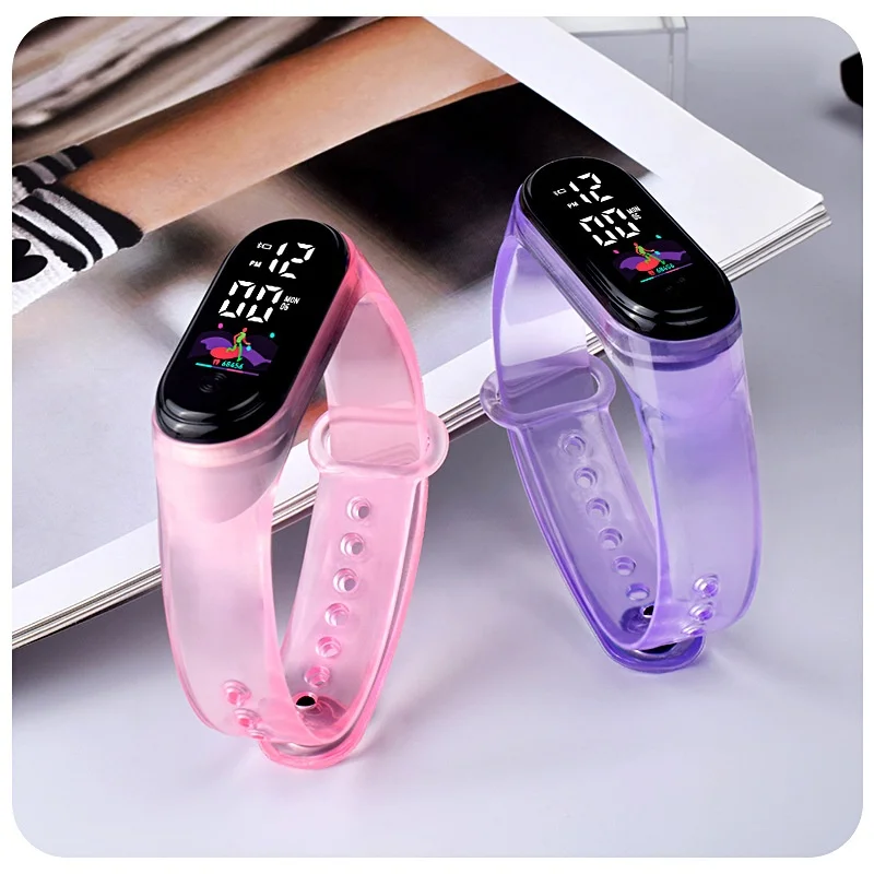 Hot Sell Transparent Band Mi Waterproof Touch Screen Watch