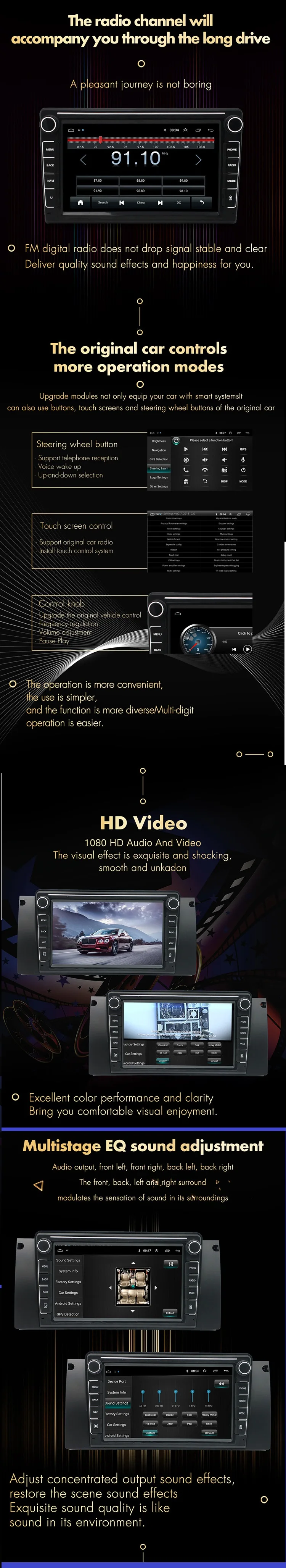 8 Inch Universal Android Carplay 1din 2 Din 8" Touch Screen Car Mp5