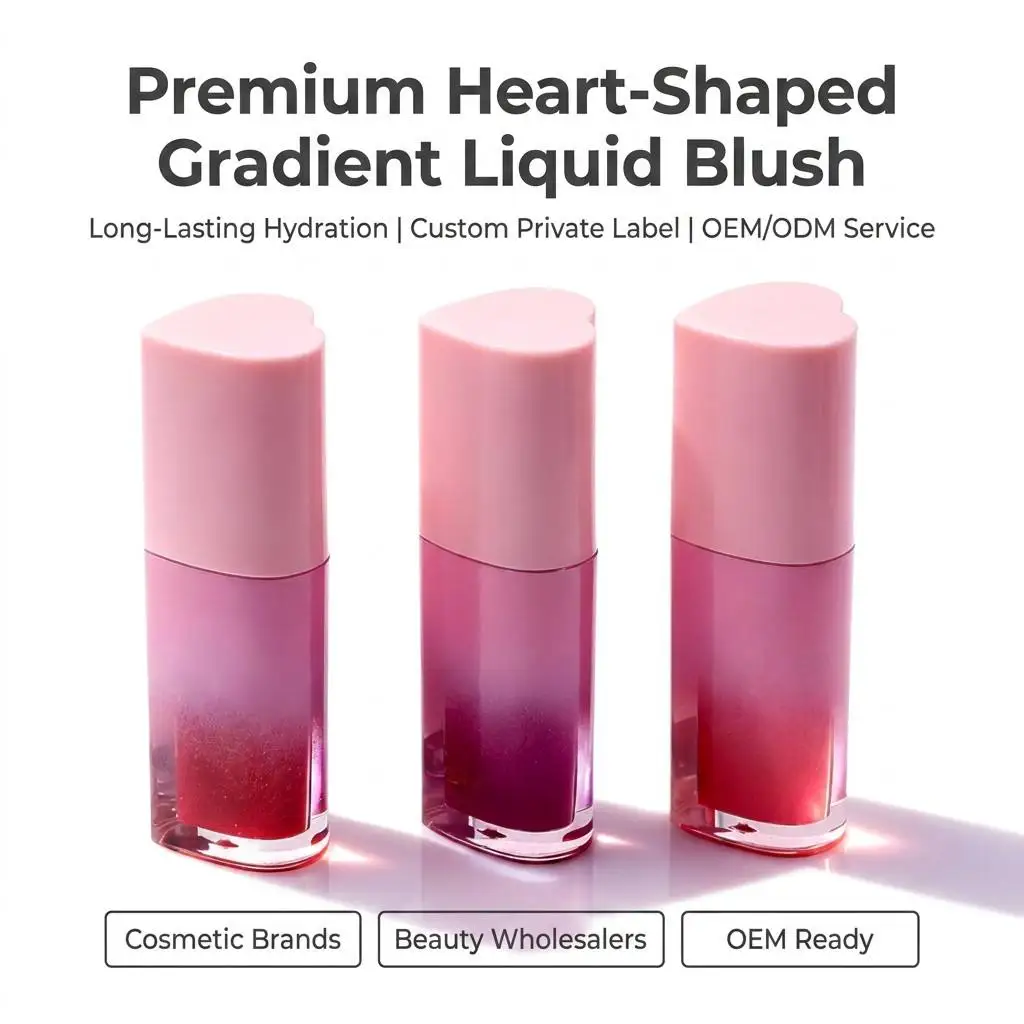 product highly pigmented heart shape liquid blush gradient tube long lasting private label face cheek tint wholesale-2
