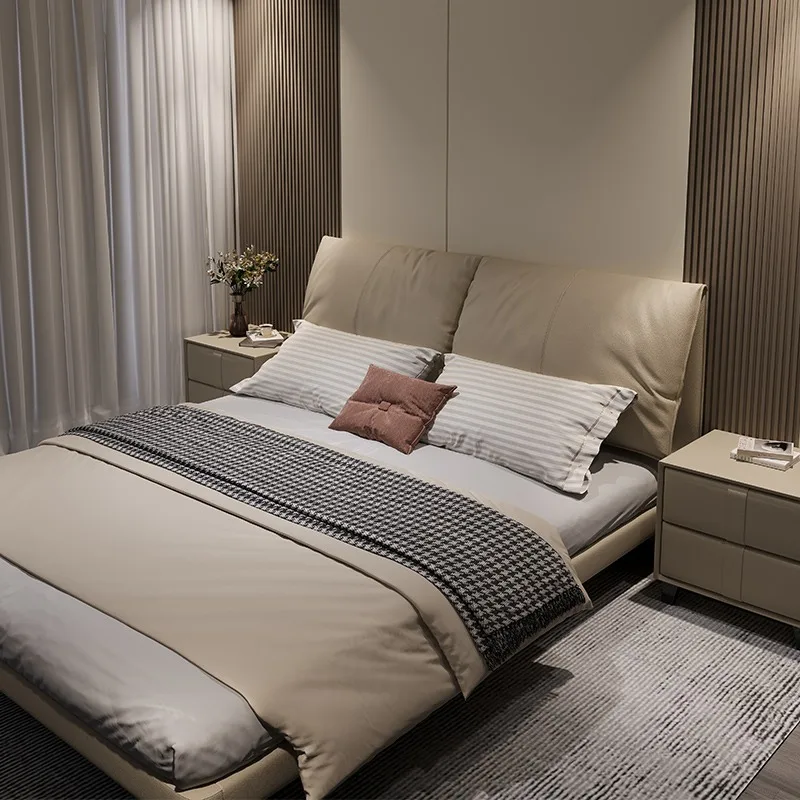 Elephant Ear Upholstered Bed Stylish And The Bed Comfortable Genre Of