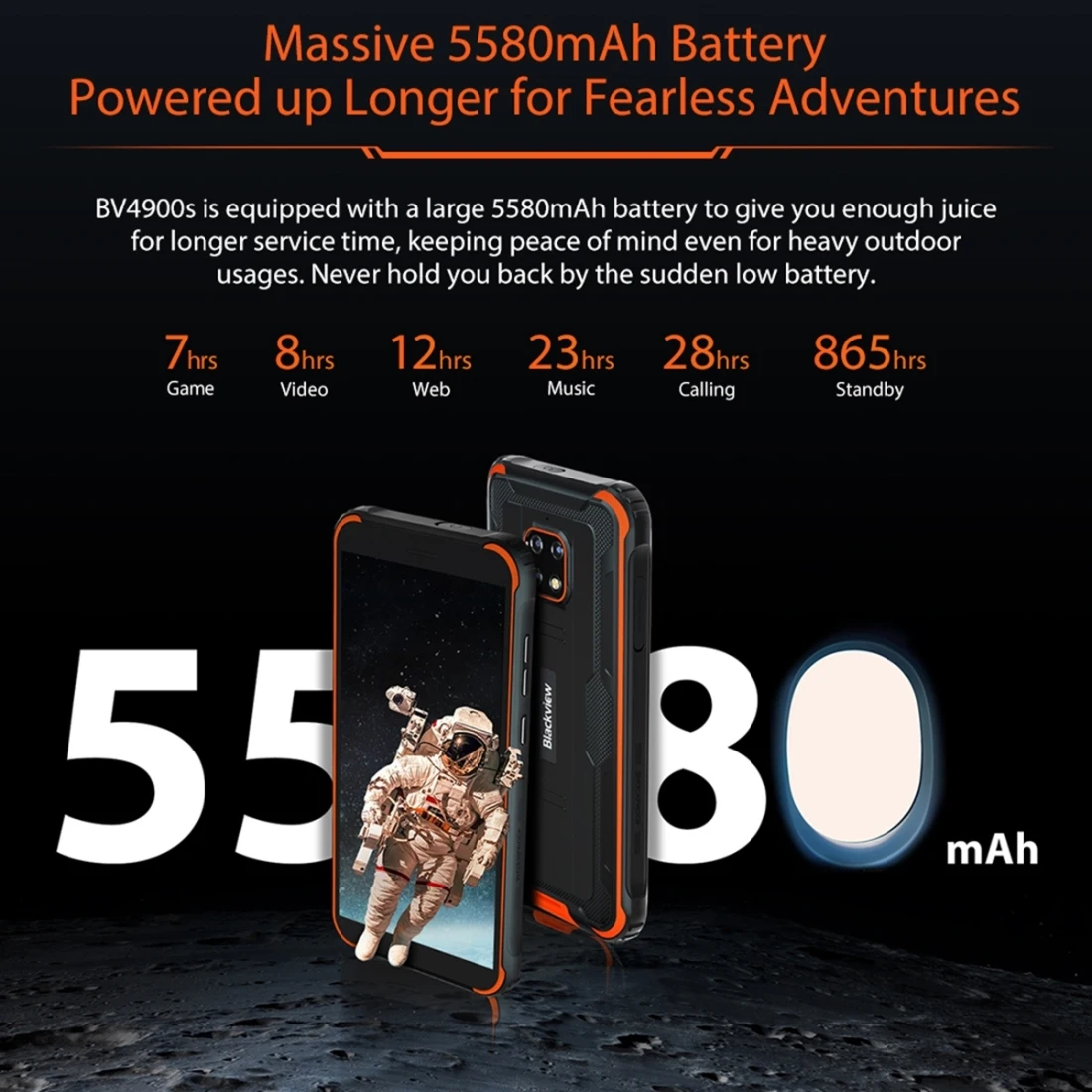 Blackview BV4900S IP68 5.7 inch Rugged Smartphone 5580mAh Battery Android 11 GO Waterproof 4G Global Mobile Phone