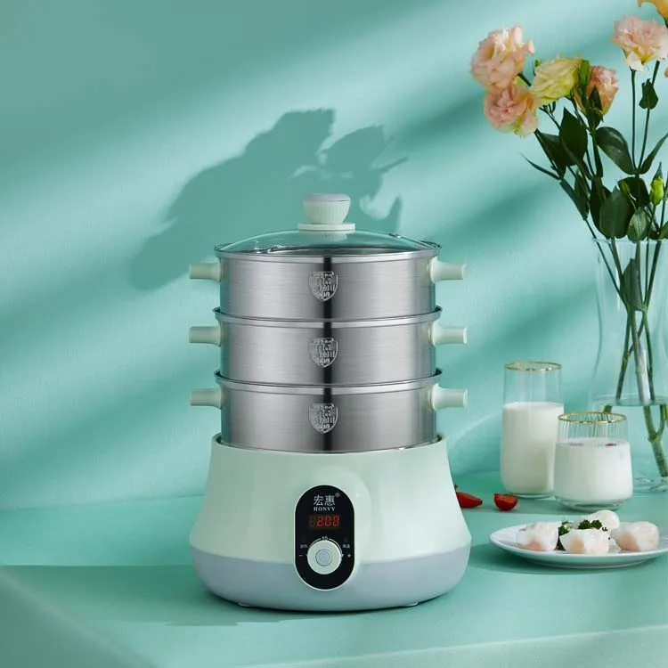 Large Capacity Speedy Automatic Couscous Electric 304 Stainless Steel Food Steamer with Keep Warm Function Rice Steamer Machine