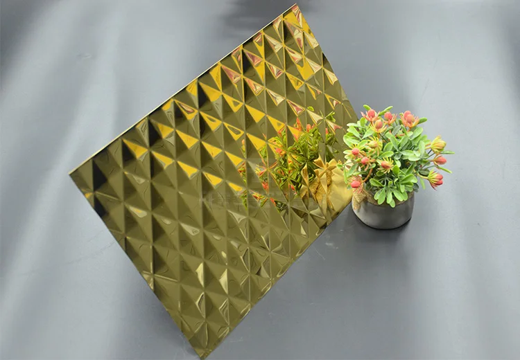 Foshan Factory 304 3D Design Water Ripple Hammer Panel Embossed Stainless Steel Metal Sheets for Wall Panel