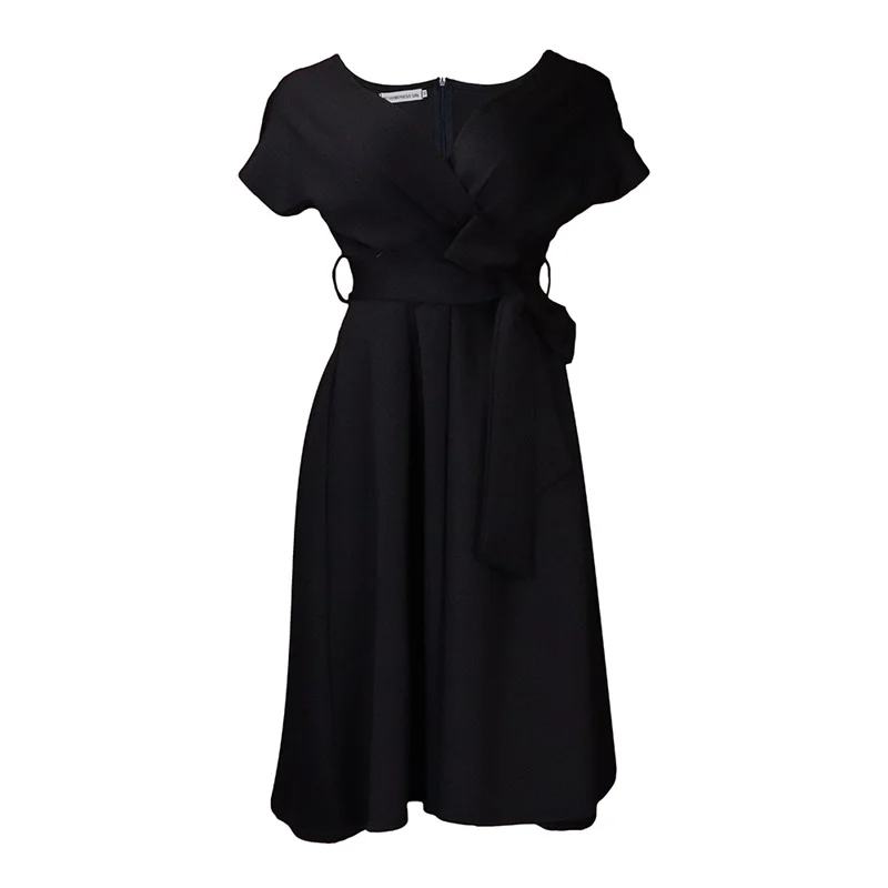 sachin and babi light blue dress Posse Quincy Velvet Midi Dress | Black main image 0