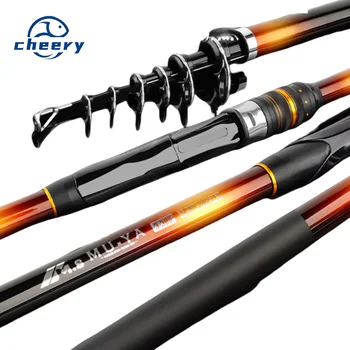 CHEERY Large-Casting Offshore Lure Fishing Rod Carbon Fiber Telescopic Hollow Tip Design with Many Large Guides for Carp&Catfish – Rod – view 2