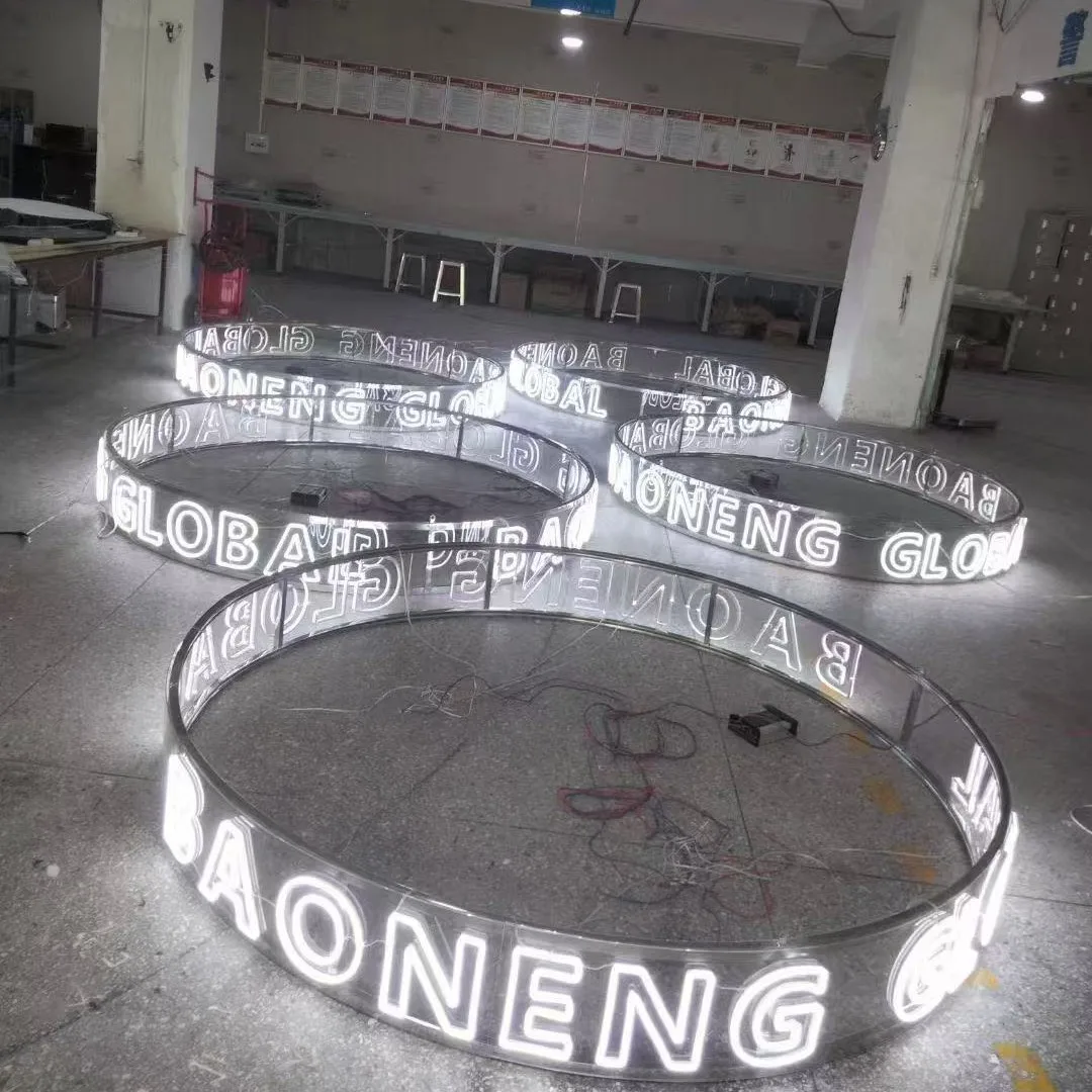 Cross-Border for Amazon LED Neon Letter Light Sign Glowing Light Shape Acrylic Advertising Sign for Landscape IP65 Rating