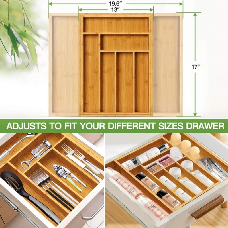 Multifunctional Drawer Storage Expandable Drawer Organizers Silverware ...